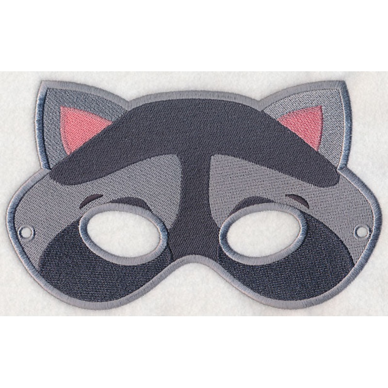 Woodland Raccoon Mask – Large|5.16″ x 8.4″ / 131.18mm x 213.41mm|4.49″ x 7.3″ / 113.94mm x 185.31mm|3.92″ x 6.38″ / 99.64mm x 162.01mm|All Sizes