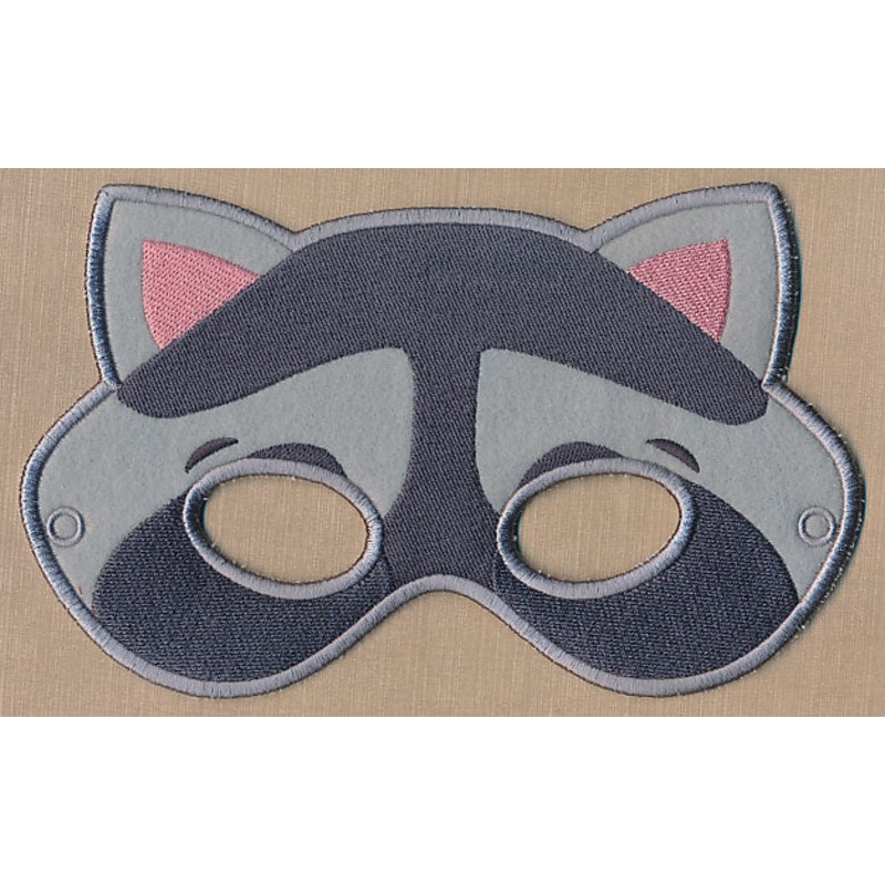 Woodland Raccoon Mask – Large (In-the-Hoop)