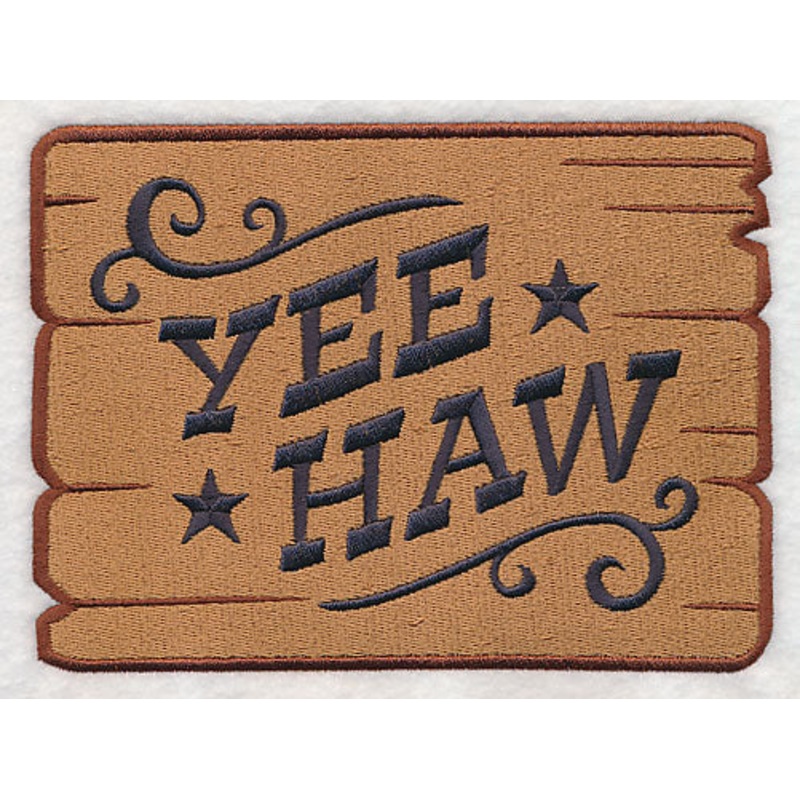 Yee-Haw Wooden Sign|4.84″ x 6.56″ / 123.01mm x 166.54mm|2.86″ x 3.87″ / 72.71mm x 98.36mm|All Sizes
