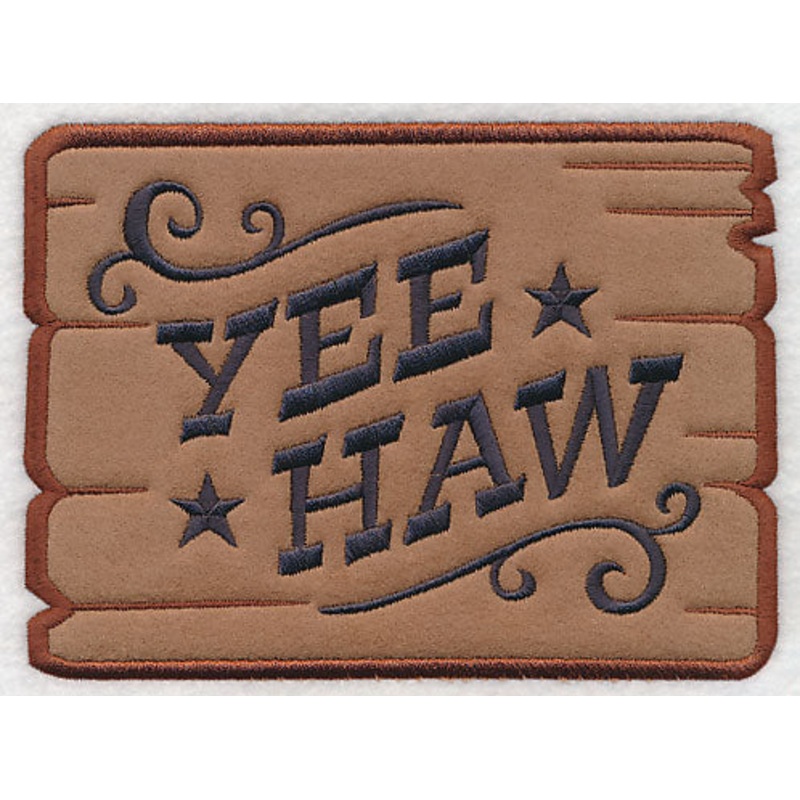 Yee-Haw Wooden Sign (Applique)