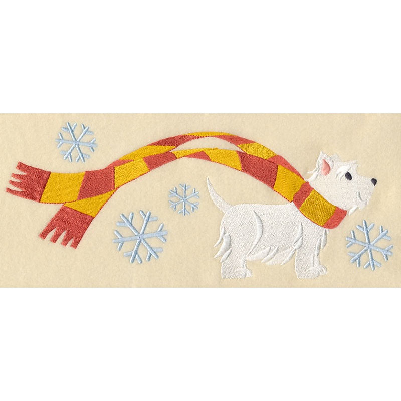 Wrapped Up In Winter West Highland Terrier