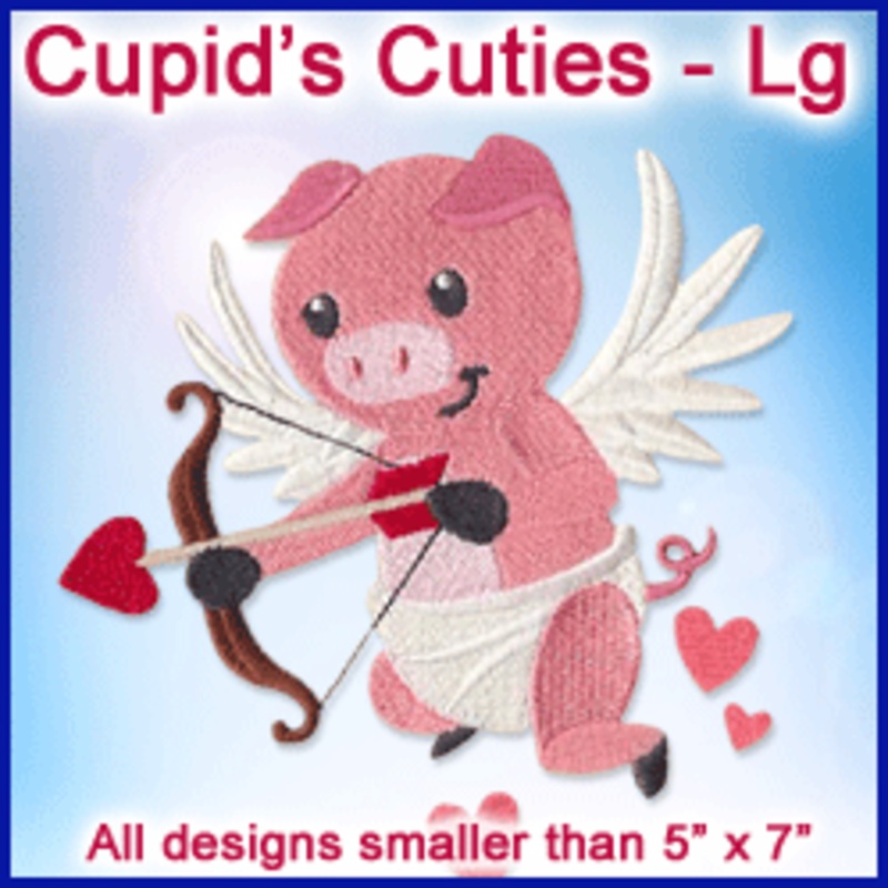 A Cupid’s Cuties Design Pack|5.71″ x 4.89″ / 145.03mm x 124.21mm|3.86″ x 3.86″ / 98.04mm x 98.04mm|All Sizes
