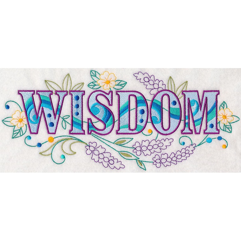 Wisdom with Vintage Flower Fade