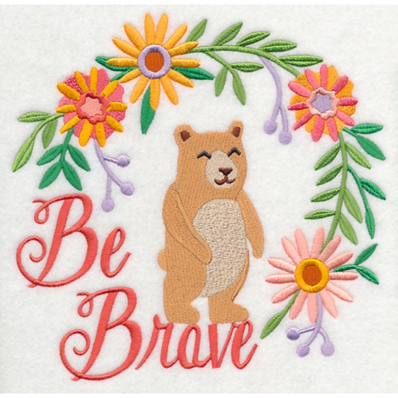 Wild Wisdom – Bear Be Brave|7.54″ x 7.81″ / 191.4mm x 198.37mm|6.86″ x 7.11″ / 174.19mm x 180.53mm|5.86″ x 6.07″ / 148.79mm x 154.21mm|4.86″ x 5.04″ / 123.39mm x 127.89mm|All Sizes