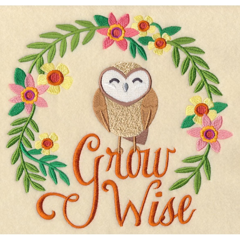 Wild Wisdom – Owl Grow Wise|7.4″ x 7.79″ / 188.08mm x 197.89mm|6.9″ x 7.27″ / 175.28mm x 184.67mm|5.85″ x 6.14″ / 148.47mm x 156.03mm|4.84″ x 5.09″ / 122.81mm x 129.34mm|All Sizes