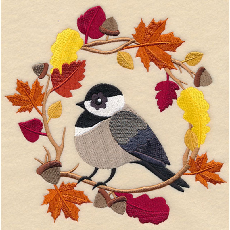 Wreathed in Autumn Chickadee|7.56″ x 7.8″ / 191.95mm x 198.2mm|6.86″ x 7.09″ / 174.36mm x 180.05mm|5.82″ x 6.01″ / 147.83mm x 152.62mm|4.83″ x 4.99″ / 122.7mm x 126.7mm|3.78″ x 3.9″ / 95.9mm x 98.95mm|All Sizes