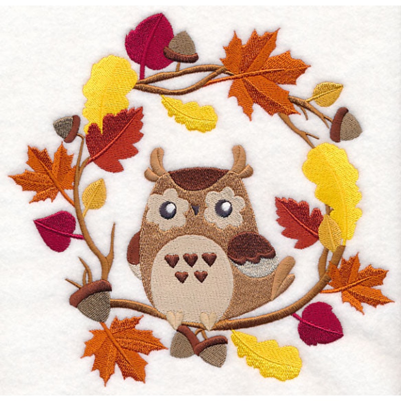 Wreathed in Autumn Owl|7.61″ x 7.8″ / 193.24mm x 198.08mm|6.9″ x 7.07″ / 175.24mm x 179.61mm|5.85″ x 5.99″ / 148.56mm x 152.25mm|4.86″ x 4.98″ / 123.33mm x 126.38mm|3.79″ x 3.89″ / 96.37mm x 98.7mm|All Sizes