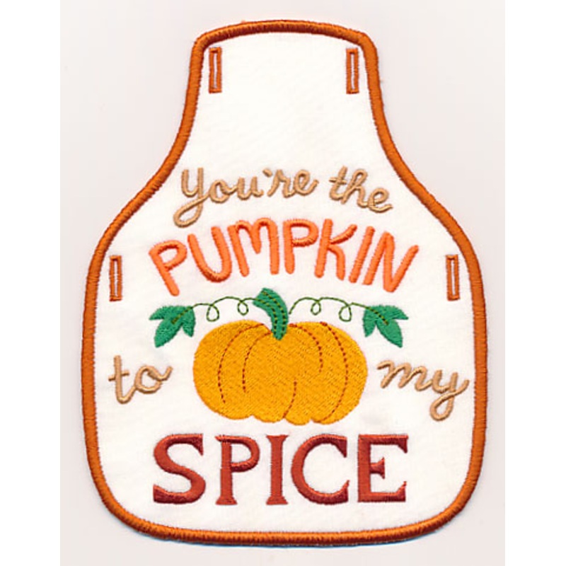 You’re the Pumpkin to My Spice Bottle Apron (In-the-Hoop)