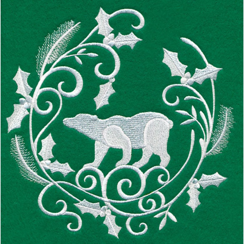 Winter Wonderland Polar Bear (Whitework)