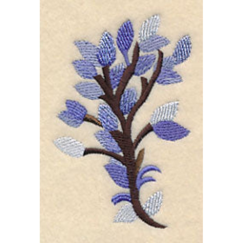 Wintry Leaf Branch in Watercolor