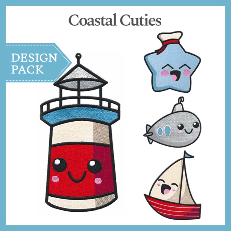 A Coastal Cuties Design Pack|8.24″ x 5.87″ / 209.2mm x 149mm|6.87″ x 4.89″ / 174.4mm x 124.2mm|3.9″ x 3.89″ / 99mm x 98.8mm|All Sizes