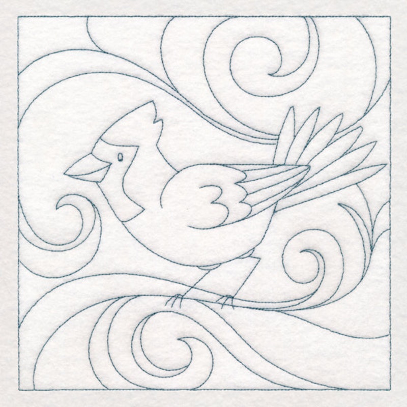 Winter Birds Quilting – Cardinal (Double Run)