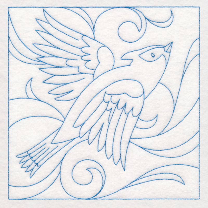 Winter Birds Quilting – Waxwing (Double Run)