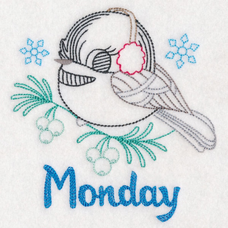 Winter Chickadee – Monday (Vintage)