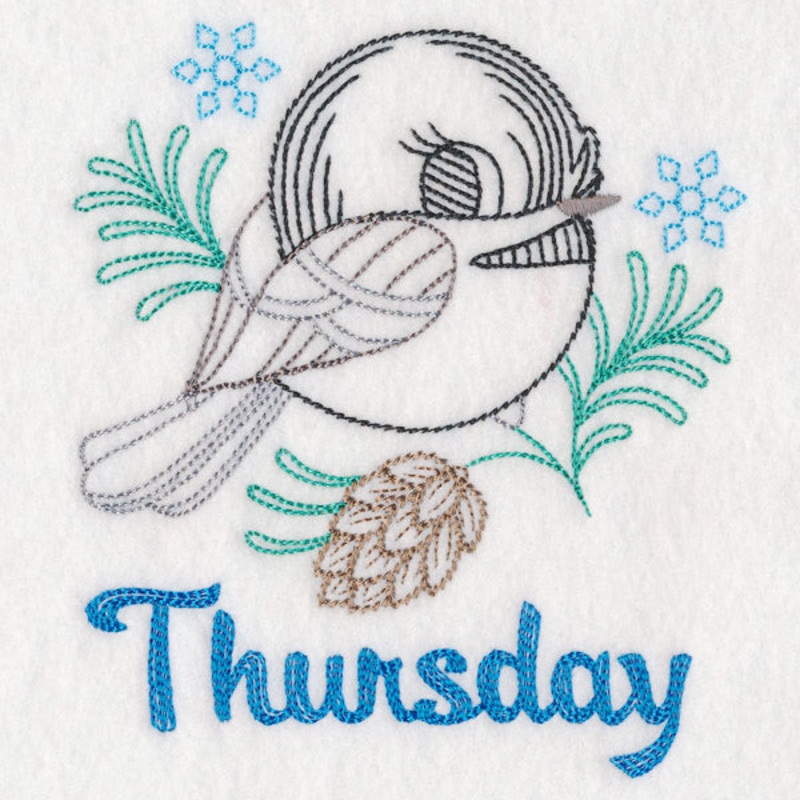 Winter Chickadee – Thursday (Vintage)