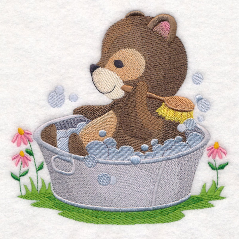 Woodland Bath Time – Bear|5.68″ x 5.85″ / 144.23mm x 148.66mm|4.7″ x 4.85″ / 119.43mm x 123.24mm|3.74″ x 3.85″ / 94.95mm x 97.86mm|All Sizes