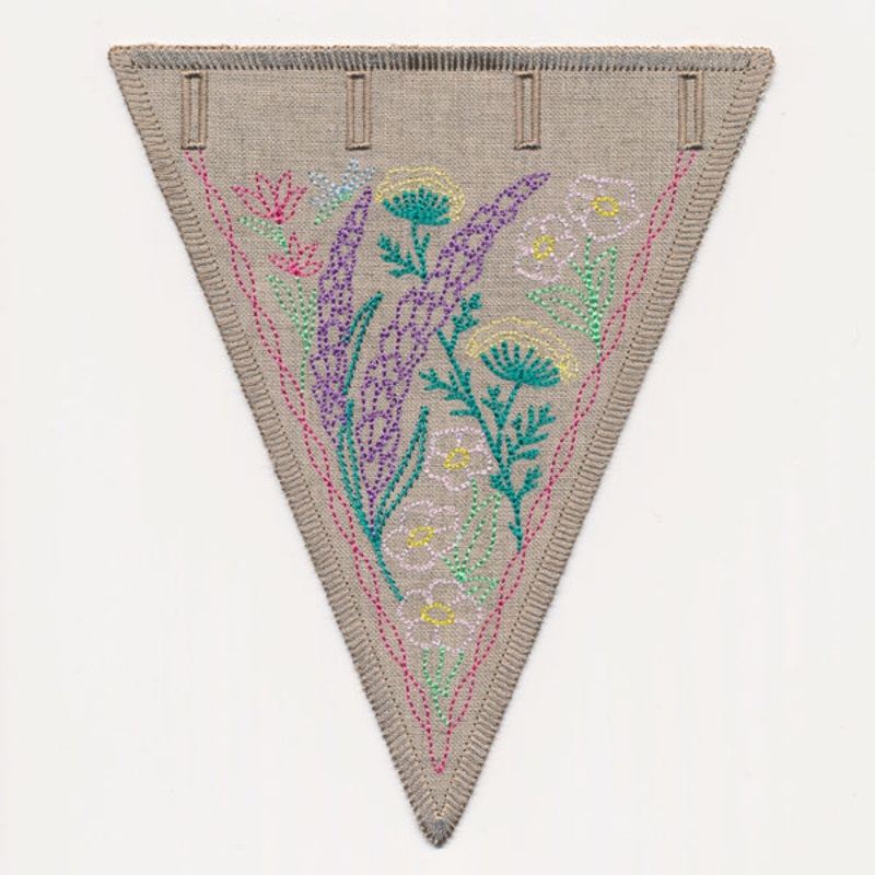 Wildflower Garden Bunting 1 (In-the-Hoop)