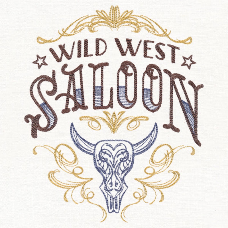 Wild West Saloon Sign|7.8″ x 6.43″ / 198.08mm x 163.33mm|7.09″ x 5.85″ / 180.1mm x 148.51mm|5.87″ x 4.85″ / 149.21mm x 123.07mm|All Sizes