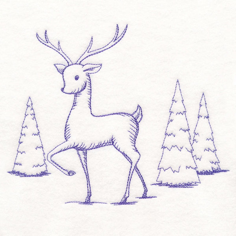Wintertide Reindeer Etching|6.25″ x 7.8″ / 158.76mm x 198.12mm|5.49″ x 6.85″ / 139.42mm x 173.99mm|4.69″ x 5.85″ / 119.07mm x 148.59mm|3.89″ x 4.85″ / 98.69mm x 123.17mm|All Sizes