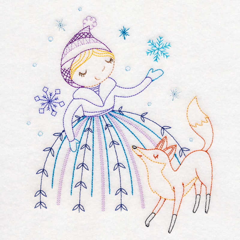 Winter Friends – Girl with Fox
