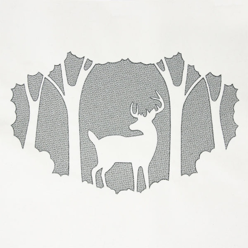 Woodland Deer Scene (Embossed)