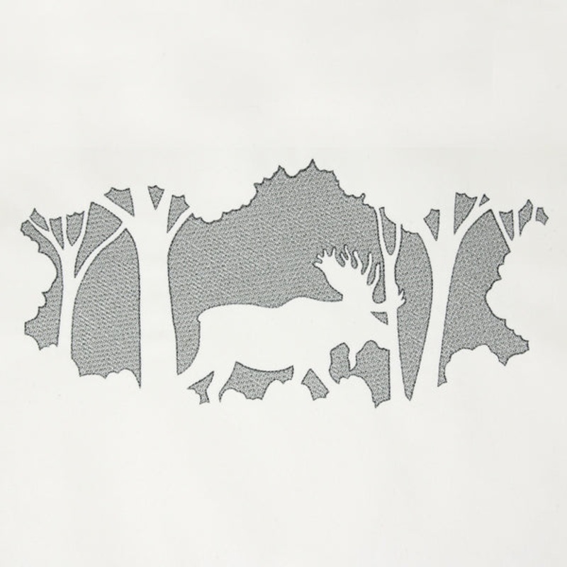 Woodland Moose Scene (Embossed)