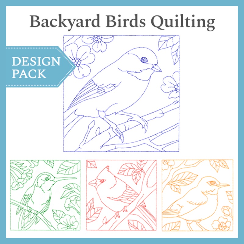 A Backyard Birds Quilting Design Pack