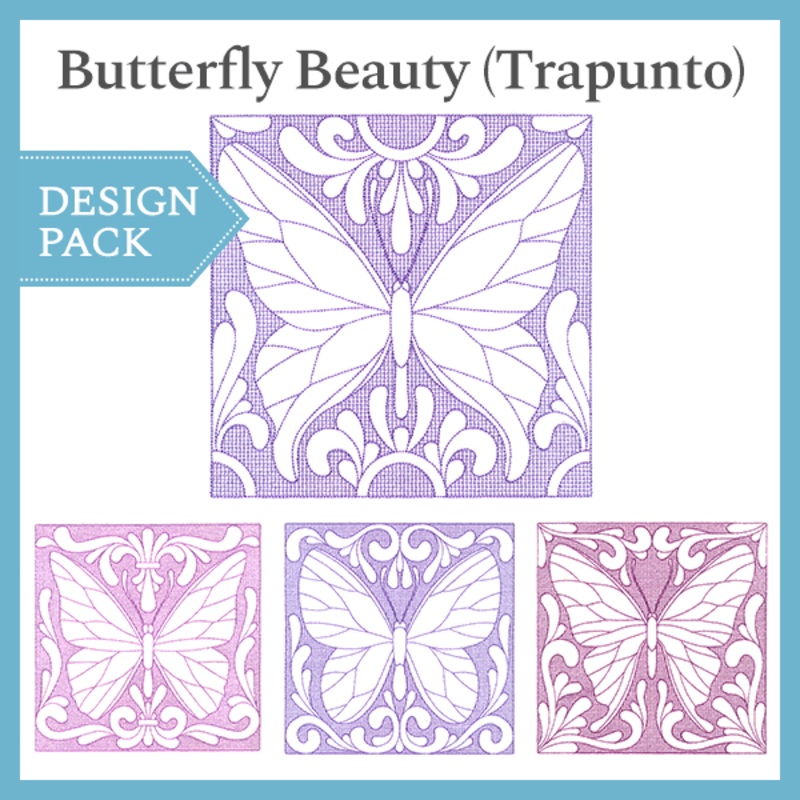 A Butterfly Beauty (Trapunto) Design Pack