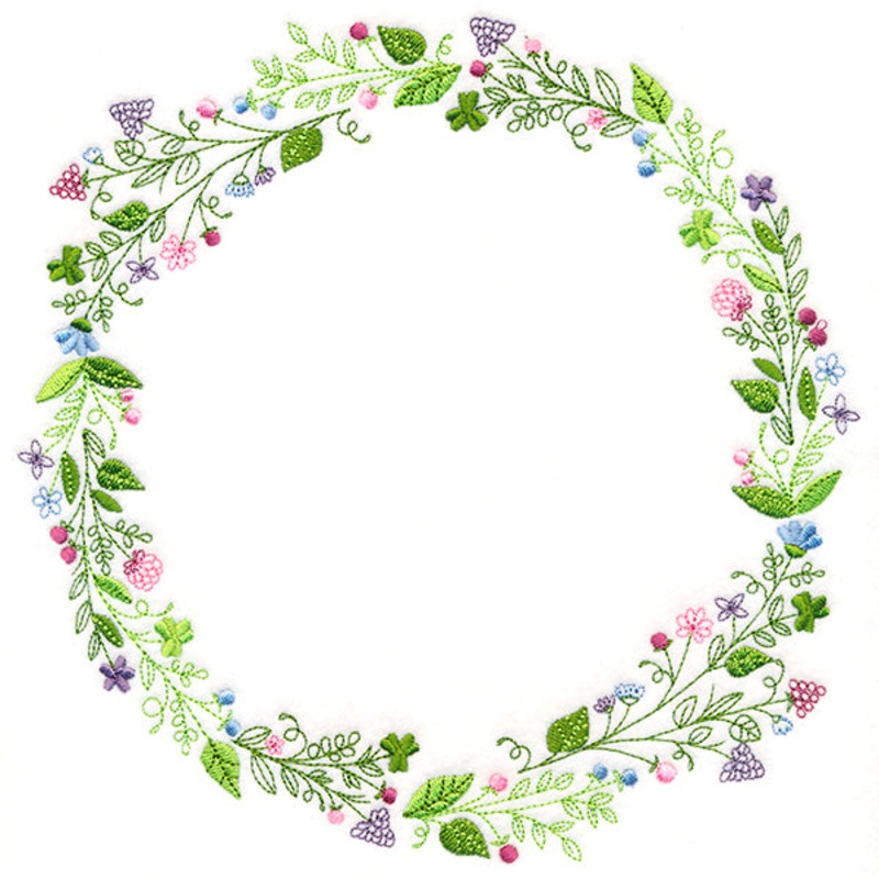 Woodland Wildflower Wreath|7.78″ x 7.8″ / 197.51mm x 198.12mm|6.85″ x 6.87″ / 174.01mm x 174.54mm|5.85″ x 5.87″ / 148.63mm x 149.06mm|4.84″ x 4.85″ / 122.84mm x 123.2mm|All Sizes