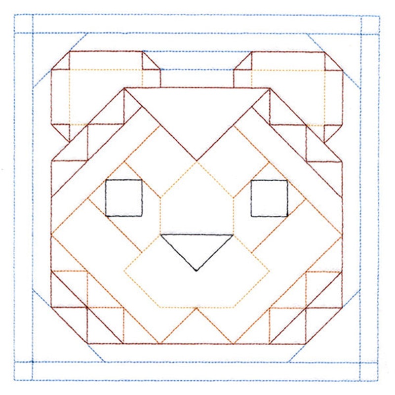 Woodland Animals Quilting – Bear (Double Run)