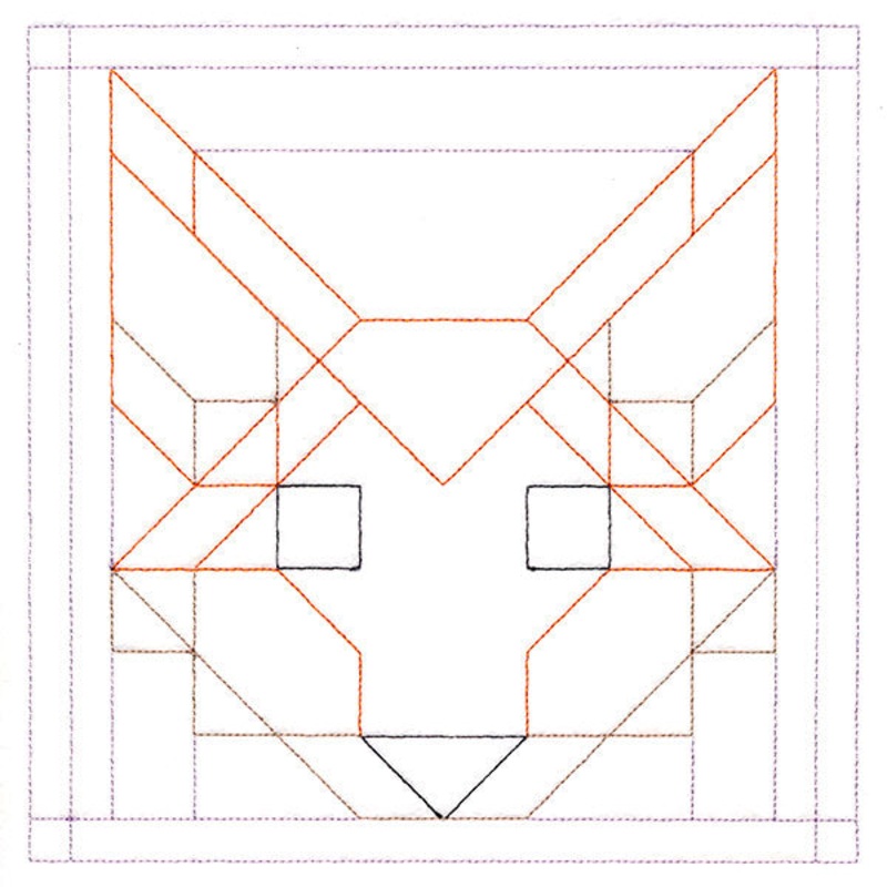 Woodland Animals Quilting – Fox (Double Run)