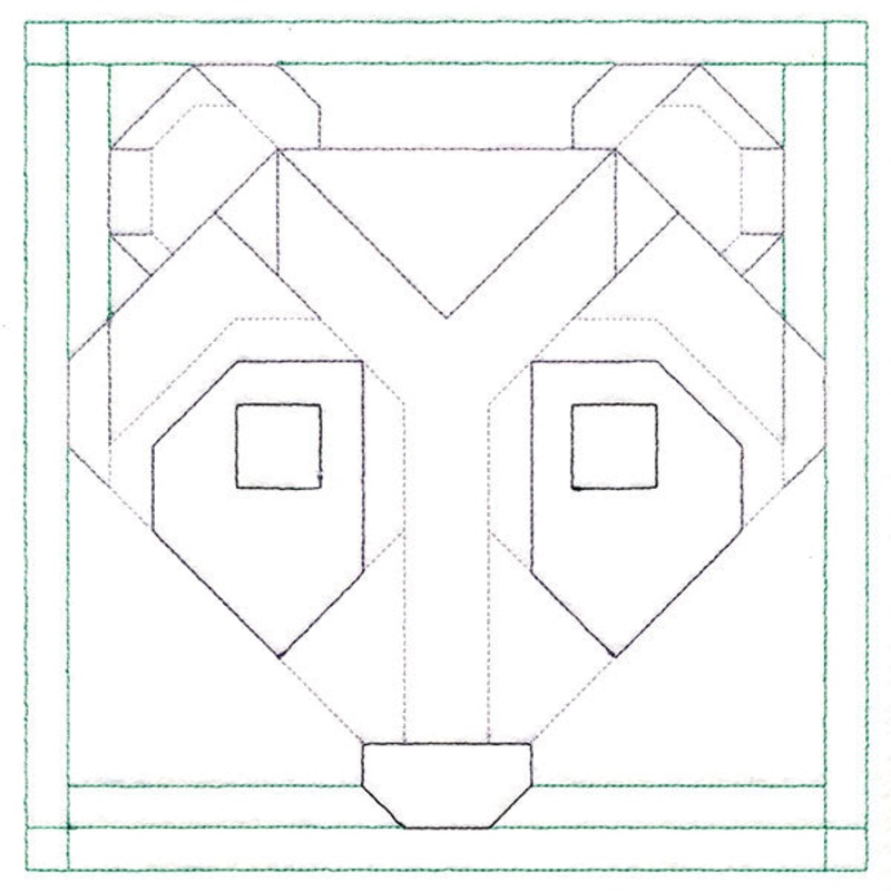 Woodland Animals Quilting – Raccoon (Double Run)