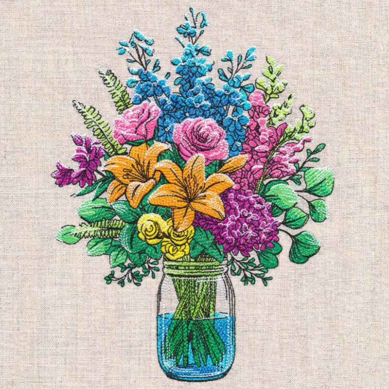 Wild Blooms Bouquet|9.06″ x 6.85″ / 230.12mm x 173.99mm|7.71″ x 5.83″ / 195.82mm x 148.07mm|6.46″ x 4.89″ / 164.1mm x 124.13mm|All Sizes