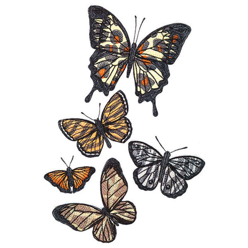 Wild Style Butterflies|9.97″ x 6.85″ / 253.25mm x 173.95mm|8.52″ x 5.85″ / 216.29mm x 148.48mm|7.71″ x 5.3″ / 195.95mm x 134.57mm|6.85″ x 4.7″ / 173.95mm x 119.5mm|All Sizes