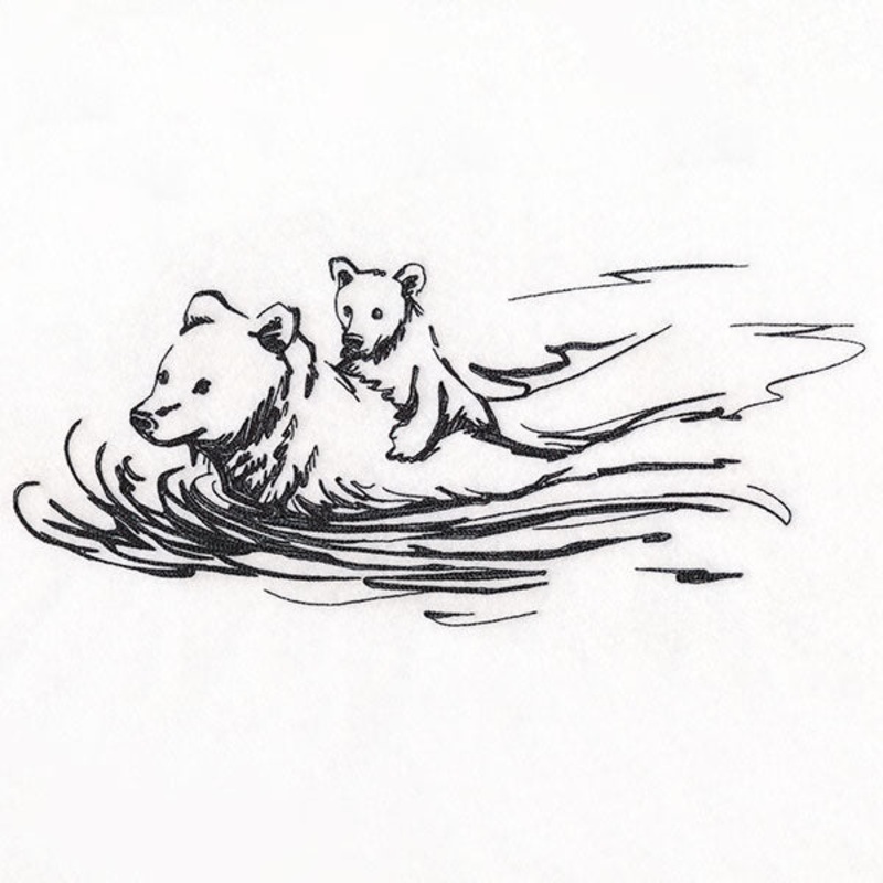 Wild Wonders Swimming Bear and Cub