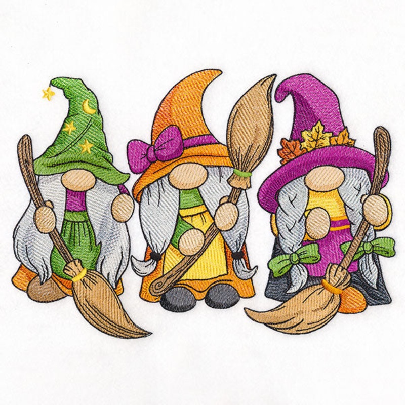 Witchy Halloween Gnomes Trio|6.85″ x 9.66″ / 173.95mm x 245.4mm|5.53″ x 7.8″ / 140.48mm x 198.16mm|4.85″ x 6.84″ / 123.17mm x 173.71mm|All Sizes