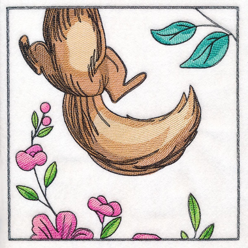 Woodland Animal Friends Window Scene – Squirrel Tail