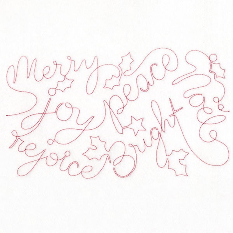 Words of Christmas Cheer (Edge-to-Edge Quilting)