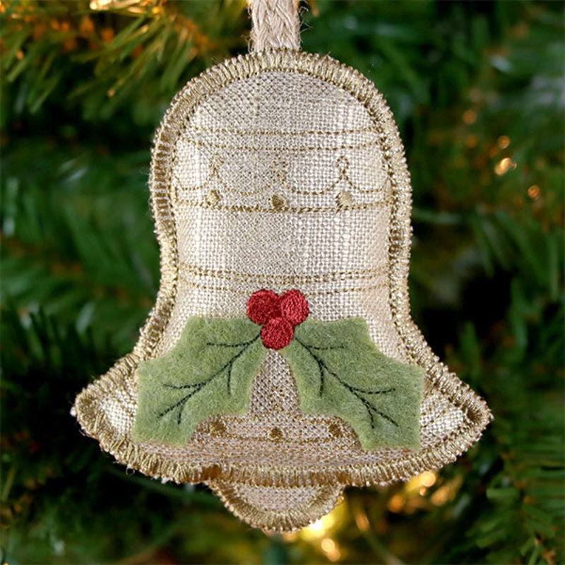 3D Christmas Bell Ornament (In-the-Hoop)