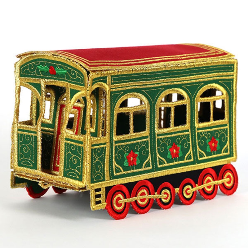 3D Christmas Train Car (In-the-Hoop)