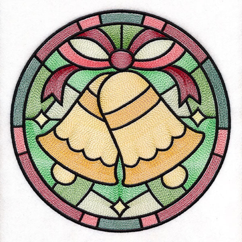 ‘Tis the Season Stained Glass Circle – Bells