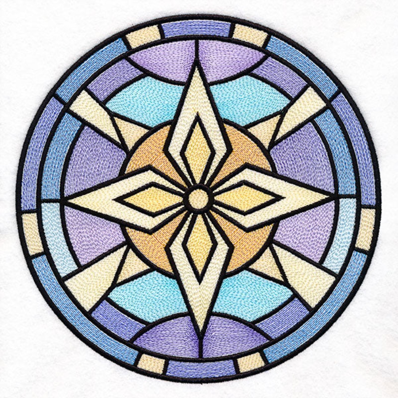 ‘Tis the Season Stained Glass Circle – Star