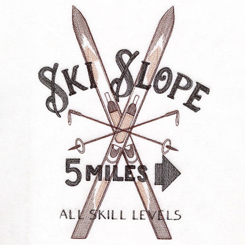 Winter Fun Market Sign – Ski Slope