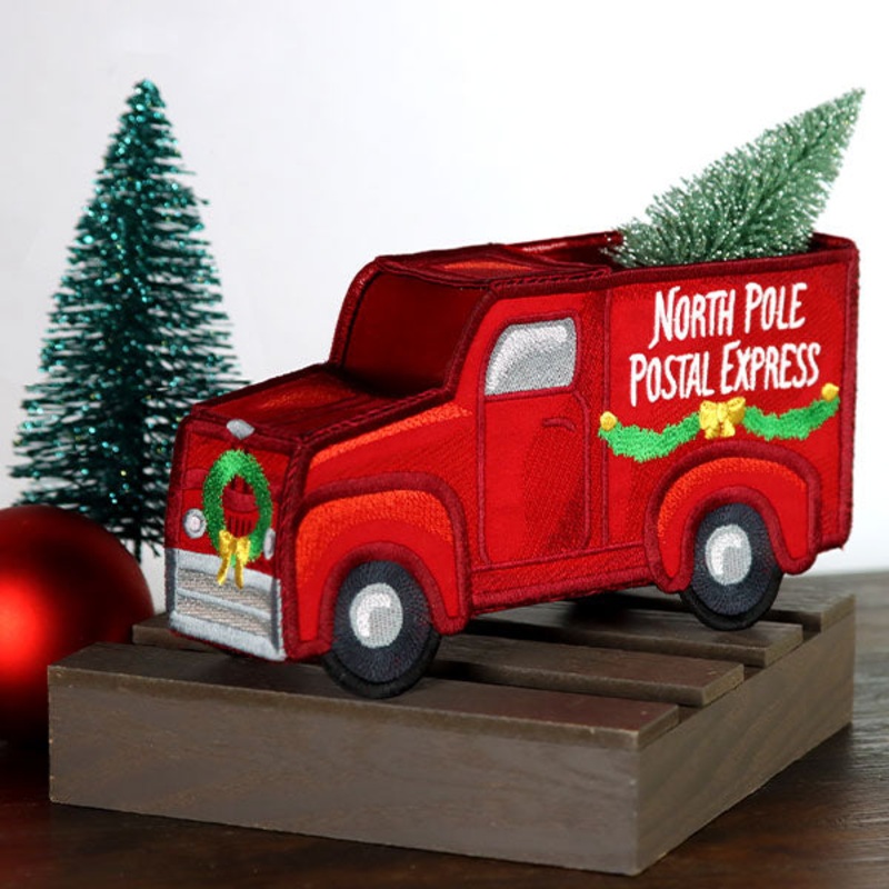 3D North Pole Mail Truck (In-the-Hoop)