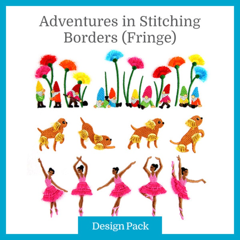 A Adventures in Stitching Borders (Fringe) Design Pack