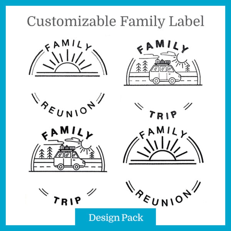 A Customizable Family Label Design Pack