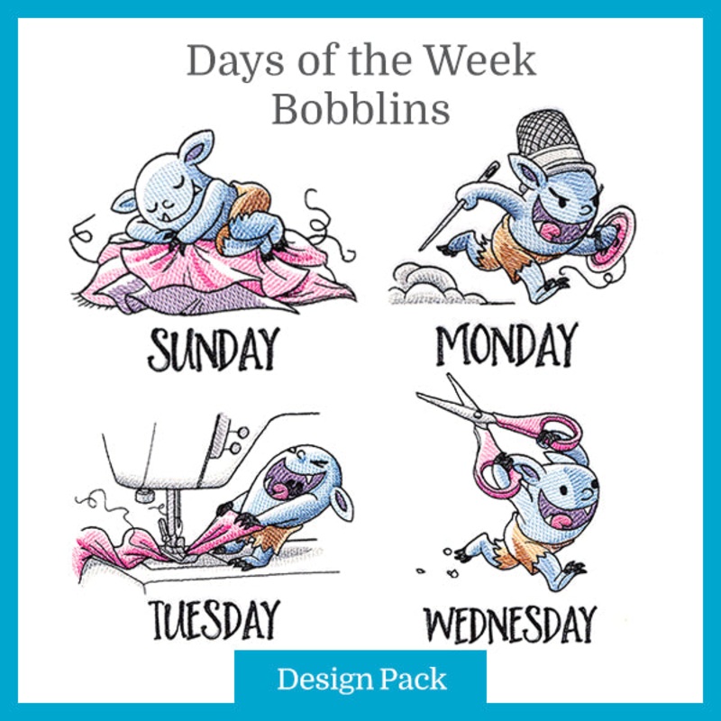 A Days of the Week Bobblins Design Pack