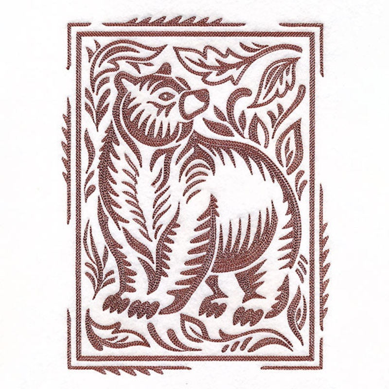 Wild Woodcuts – Fall Bear|9.09″ x 6.84″ / 231.01mm x 173.72mm|7.77″ x 5.84″ / 197.29mm x 148.37mm|6.44″ x 4.84″ / 163.56mm x 122.99mm|All Sizes