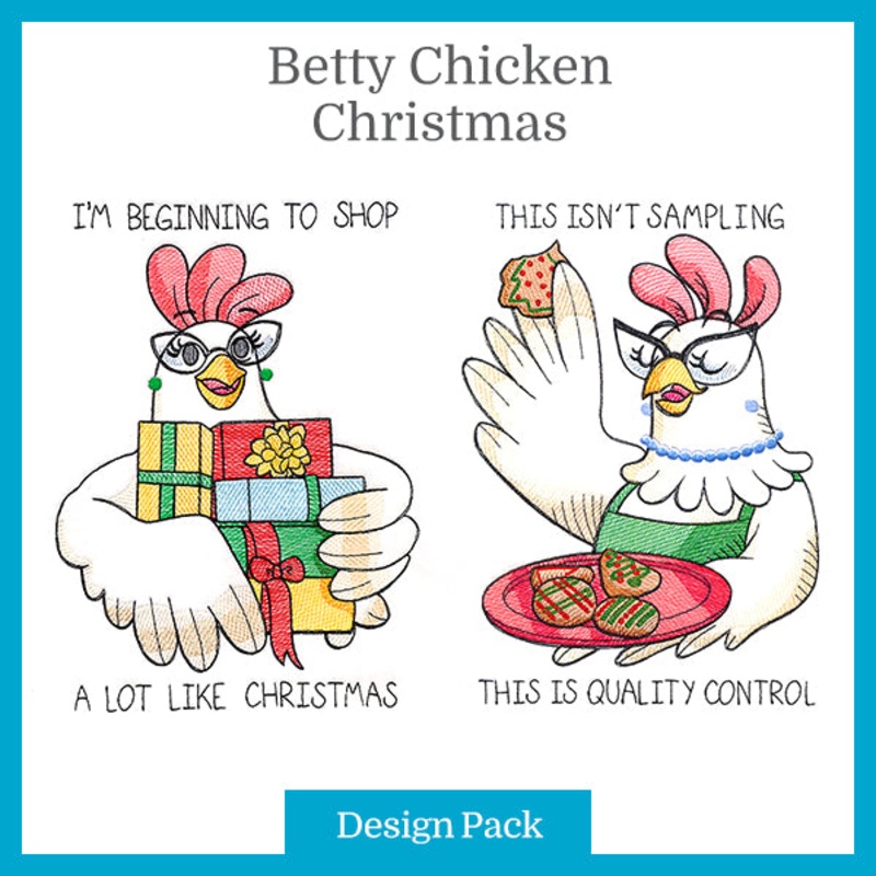 A Betty Chicken Christmas Design Pack