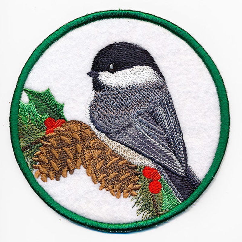 Winter Cheer Coaster – Chickadee (In-the-Hoop)